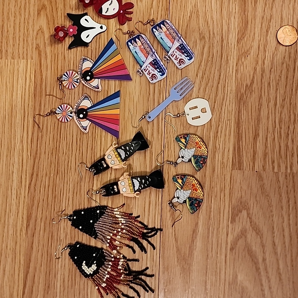 Fun Crazy Maximalist Dopamine Earrings Lot